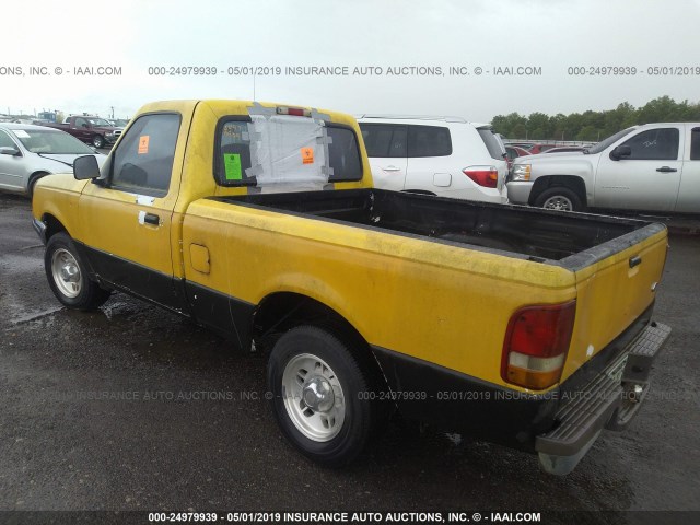 1FTCR10A9VUA52342 - 1997 FORD RANGER YELLOW photo 3