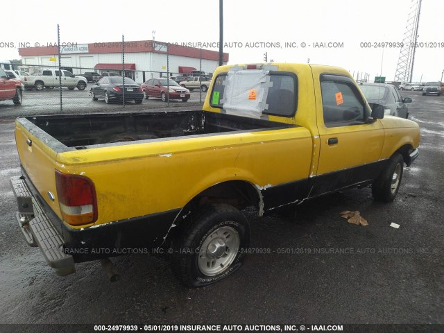 1FTCR10A9VUA52342 - 1997 FORD RANGER YELLOW photo 4