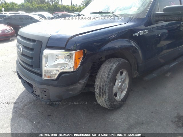 1FTFX1CFXBFC22945 - 2011 FORD F150 SUPER CAB Azul oscuro foto 6