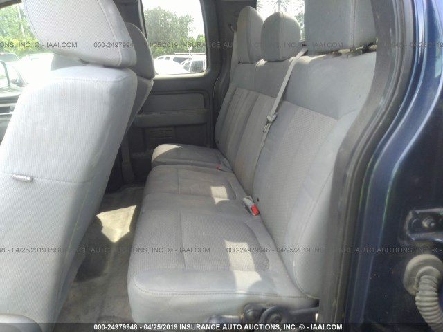 1FTFX1CFXBFC22945 - 2011 FORD F150 SUPER CAB Azul oscuro foto 8