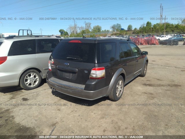 1FMDK05W28GA08110 - 2008 FORD TAURUS X SEL GRAY photo 4