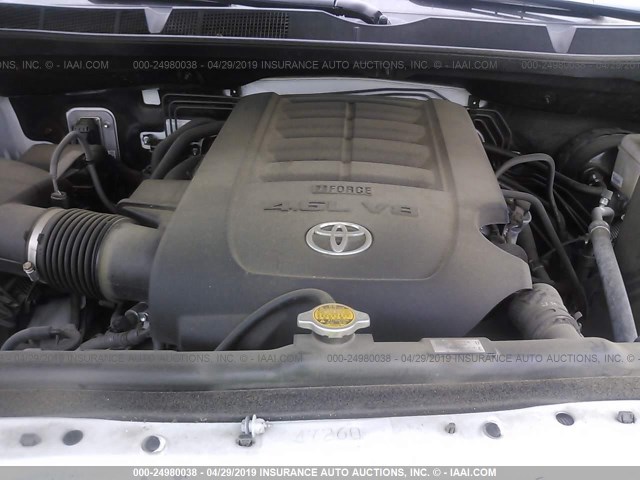 5TFRM5F11GX107925 - 2016 TOYOTA TUNDRA DOUBLE CAB SR/SR5 白色 照片 10