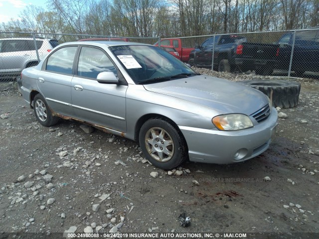 KNAFB121035247720 - 2003 KIA SPECTRA LS SILVER photo 1