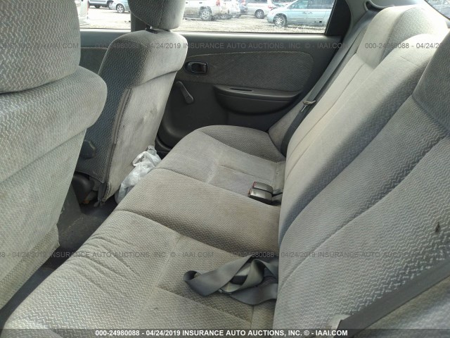 KNAFB121035247720 - 2003 KIA SPECTRA LS SILVER photo 8