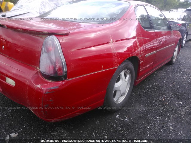 2G1WX12K039284260 - 2003 CHEVROLET MONTE CARLO SS წითელი ფოტო 6