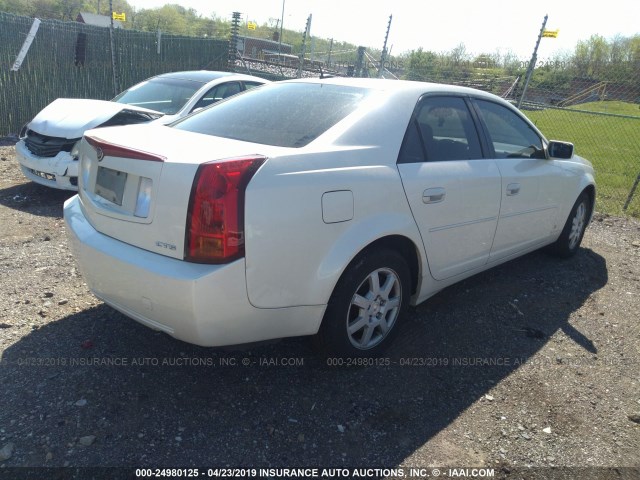 1G6DP577X60127248 - 2006 CADILLAC CTS HI FEATURE V6 WHITE photo 4