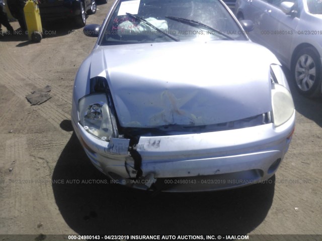 4A3AC74H53E112706 - 2003 MITSUBISHI ECLIPSE GTS SILVER photo 6