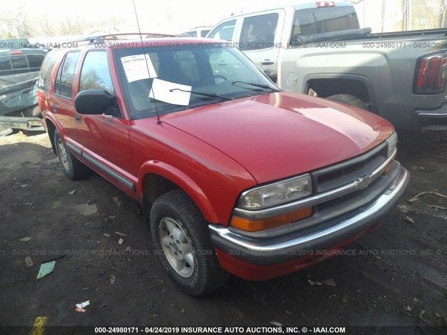 1GNDT13W0Y2349150 - 2000 CHEVROLET BLAZER RED photo 1