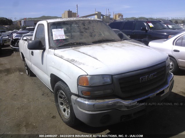 1GTEC14V35Z302717 - 2005 GMC NEW SIERRA C1500 WHITE photo 1