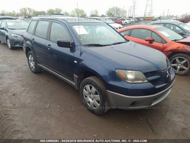 JA4LX31G73U118351 - 2003 MITSUBISHI OUTLANDER LS BLUE photo 1