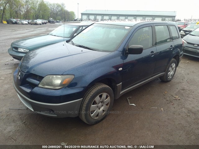 JA4LX31G73U118351 - 2003 MITSUBISHI OUTLANDER LS BLUE photo 2