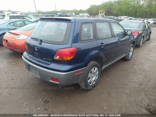 JA4LX31G73U118351 - 2003 MITSUBISHI OUTLANDER LS BLUE photo 4