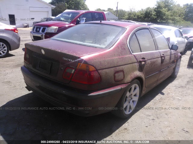 WBAAM5345YJR58641 - 2000 BMW 328 I RED photo 4