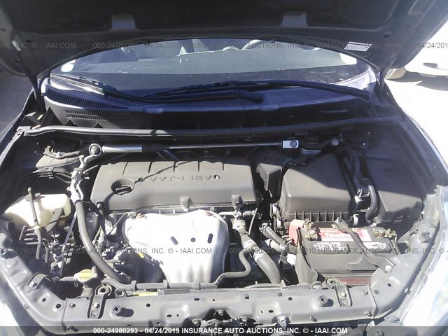 2T1GE40E99C003484 - 2009 TOYOTA COROLLA MATRIX XRS GRAY photo 10