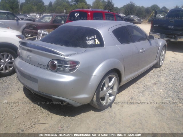 JM1FE17N350149741 - 2005 MAZDA RX8 SILVER photo 4