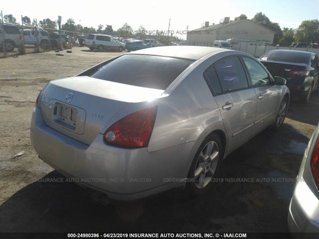 1N4BA41E16C818017 - 2006 NISSAN MAXIMA SE/SL SILVER photo 4