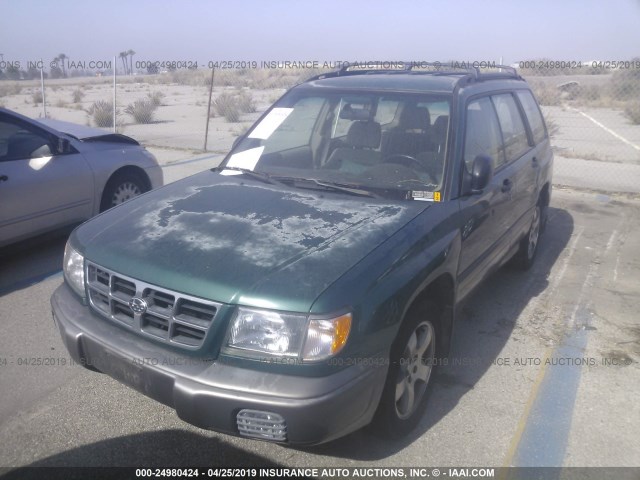 JF1SF6557YH711261 - 2000 SUBARU FORESTER S GREEN photo 2