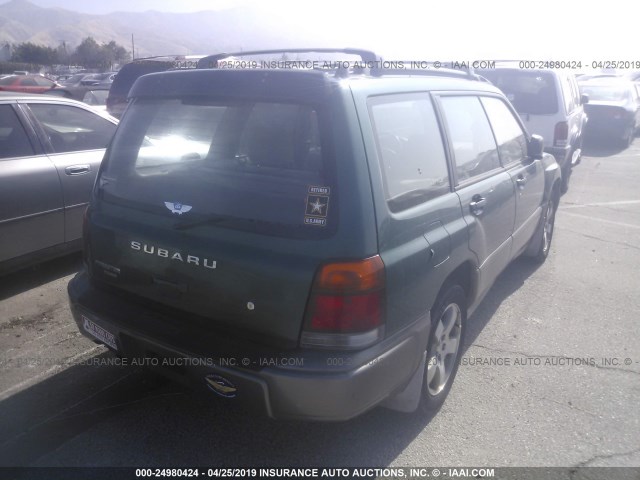 JF1SF6557YH711261 - 2000 SUBARU FORESTER S GREEN photo 4
