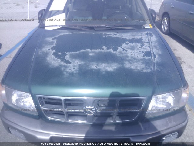 JF1SF6557YH711261 - 2000 SUBARU FORESTER S GREEN photo 6