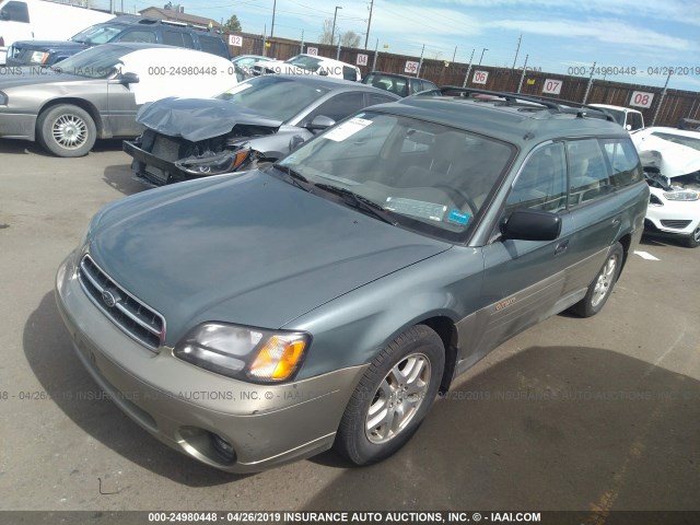 4S3BH6750Y7628813 - 2000 SUBARU LEGACY OUTBACK AWP 绿色 照片 2