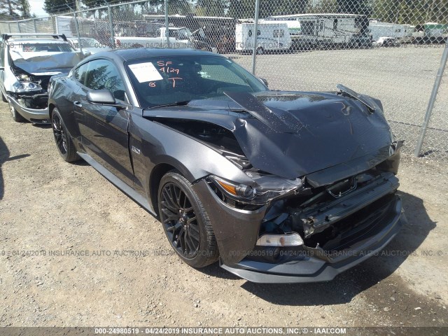 1FA6P8CF6F5435059 - 2015 FORD MUSTANG GT GRAY photo 1