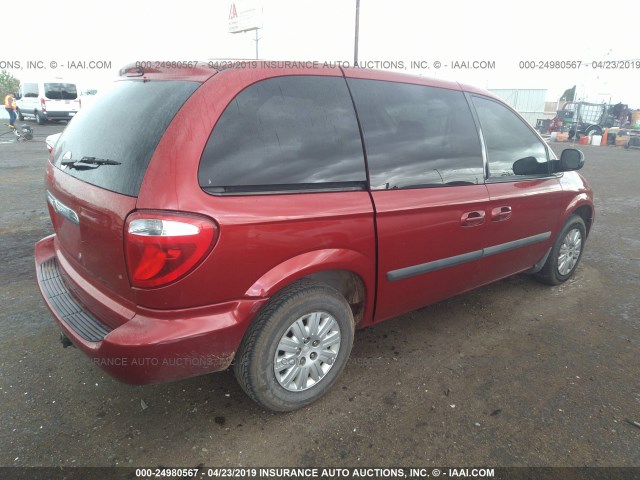 1A4GP45R86B706620 - 2006 CHRYSLER TOWN & COUNTRY  RED photo 4