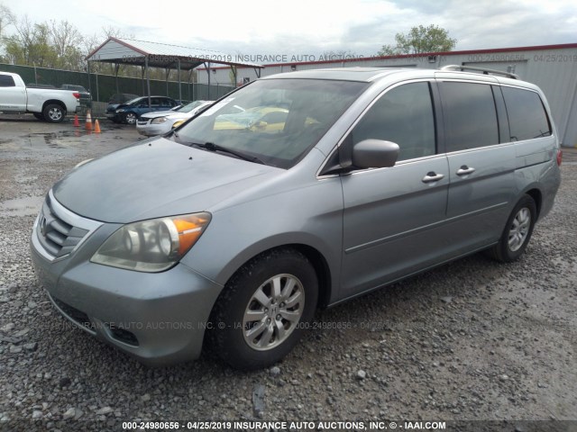 5FNRL38718B024483 - 2008 HONDA ODYSSEY EXL SILVER photo 2