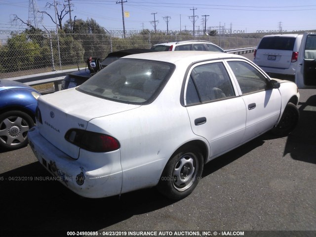 1NXBR12E2YZ341672 - 2000 TOYOTA COROLLA VE/CE/LE WHITE photo 4