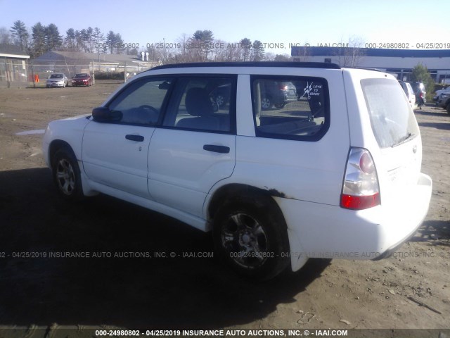 JF1SG63616G749550 - 2006 SUBARU FORESTER 2.5X WHITE photo 3