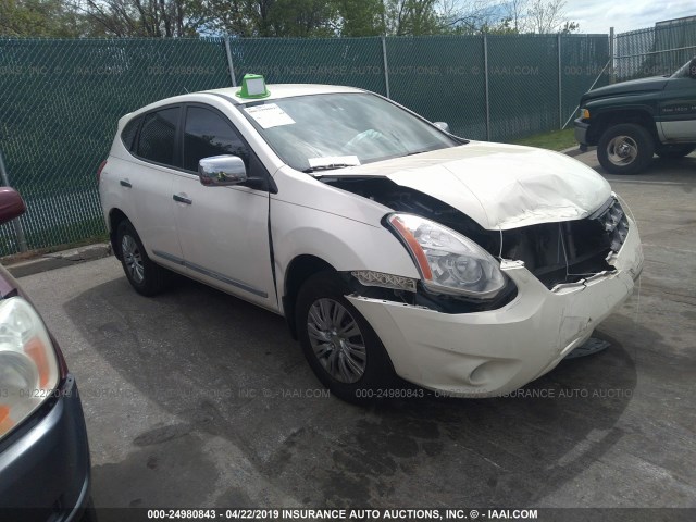 JN8AS5MV0DW629198 - 2013 NISSAN ROGUE S/SV WHITE photo 1