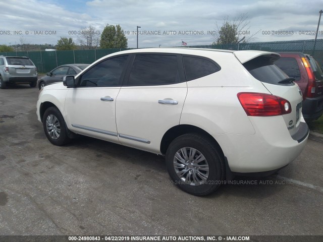 JN8AS5MV0DW629198 - 2013 NISSAN ROGUE S/SV WHITE photo 3