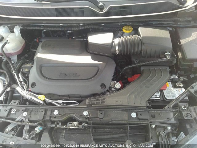 2C4RC1BG2KR609047 - 2019 CHRYSLER PACIFICA TOURING L Արծաթագույն լուսանկար 10