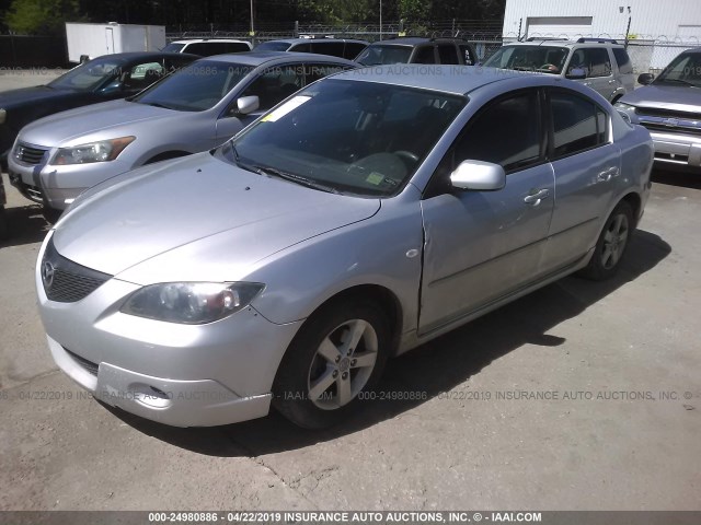 JM1BK12F351333210 - 2005 MAZDA 3 I SILVER photo 2