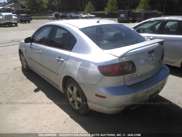 JM1BK12F351333210 - 2005 MAZDA 3 I SILVER photo 3