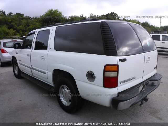 3GKFK16ZX2G261977 - 2002 GMC YUKON XL K1500 WHITE photo 3