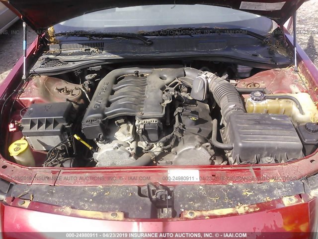 2D8FV48V15H155891 - 2005 DODGE MAGNUM SXT RED photo 10