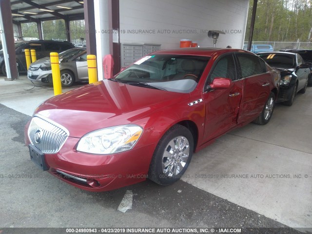 1G4HD5E13AU108852 - 2010 BUICK LUCERNE CXL RED photo 2