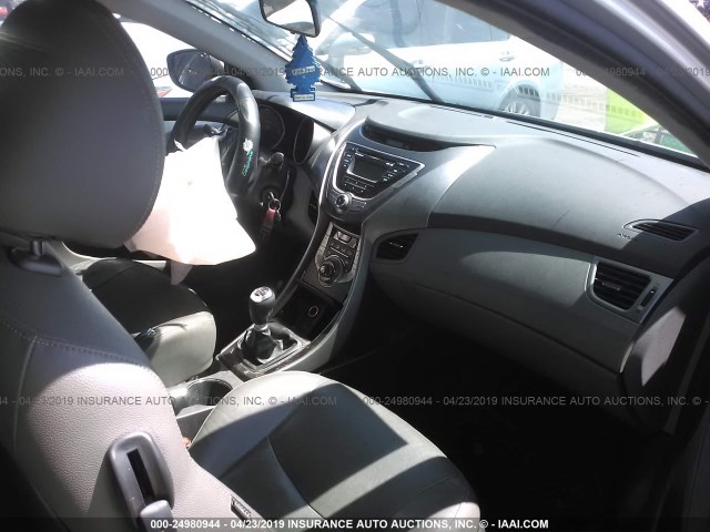 KMHDH6AE3DU016419 - 2013 HYUNDAI ELANTRA COUPE GS/SE SILVER photo 5