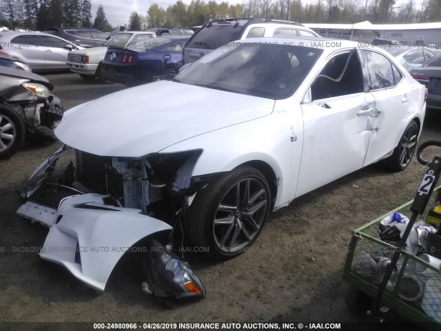 JTHBE1D26E5003036 - 2014 LEXUS IS 350 WHITE photo 2