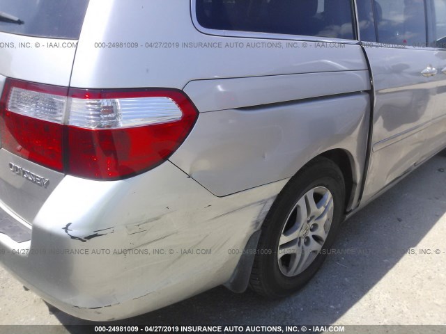 5FNRL38735B030457 - 2005 HONDA ODYSSEY EXL SILVER photo 6