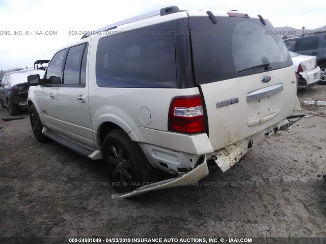 1FMFK20537LA89949 - 2007 FORD EXPEDITION EL LIMITED CREAM photo 3