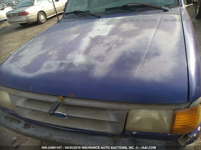 1FTCR10XXSTA49584 - 1995 FORD RANGER PURPLE photo 10