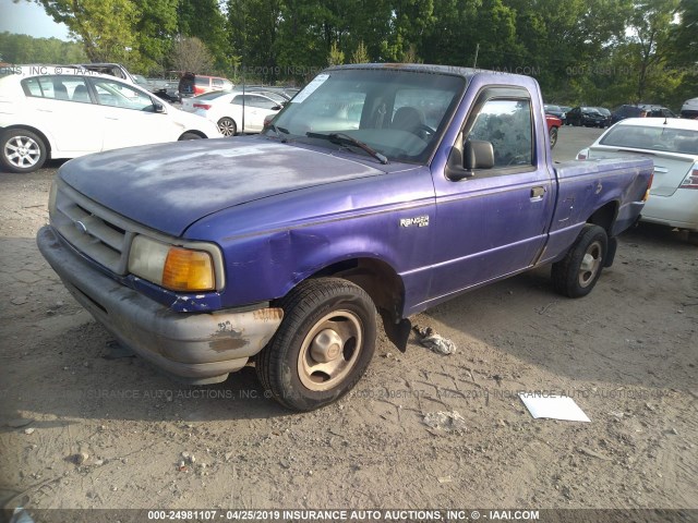 1FTCR10XXSTA49584 - 1995 FORD RANGER PURPLE photo 2