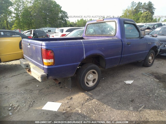 1FTCR10XXSTA49584 - 1995 FORD RANGER PURPLE photo 4