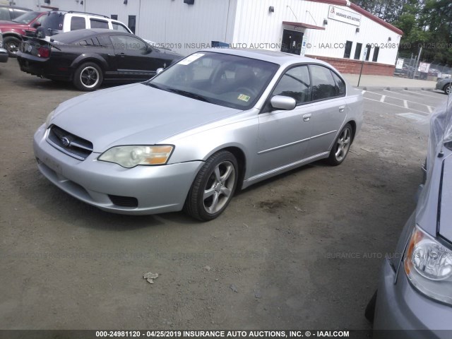 4S3BL626767208963 - 2006 SUBARU LEGACY 2.5I LIMITED SILVER photo 2