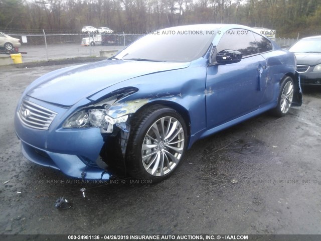 JN1CV6EL7DM980221 - 2013 INFINITI G37 BLUE photo 2