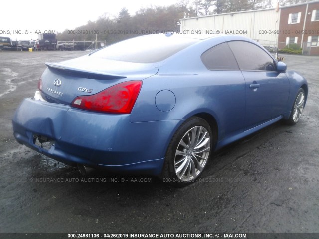 JN1CV6EL7DM980221 - 2013 INFINITI G37 BLUE photo 4