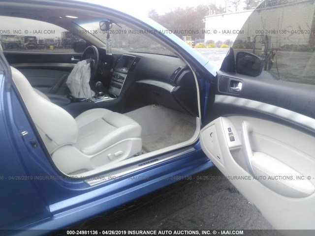 JN1CV6EL7DM980221 - 2013 INFINITI G37 BLUE photo 5