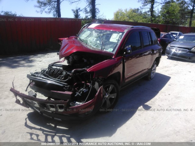 1C4NJDEB4CD537665 - 2012 JEEP COMPASS LATITUDE MAROON photo 2