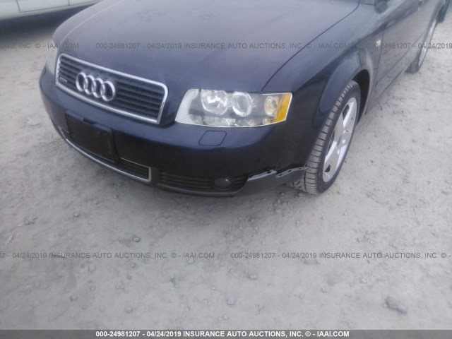 WAULC68EX5A125240 - 2005 AUDI A4 1.8T QUATTRO/SPECIAL BLUE photo 6